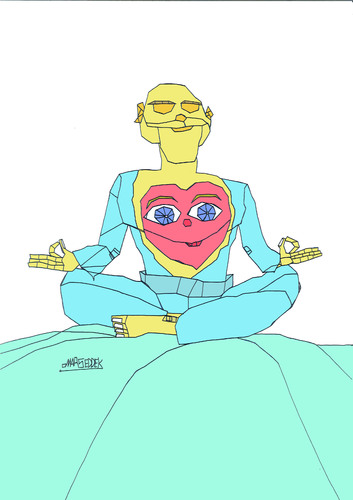Cartoon: Yoga 4 (medium) by omar seddek mostafa tagged yoga