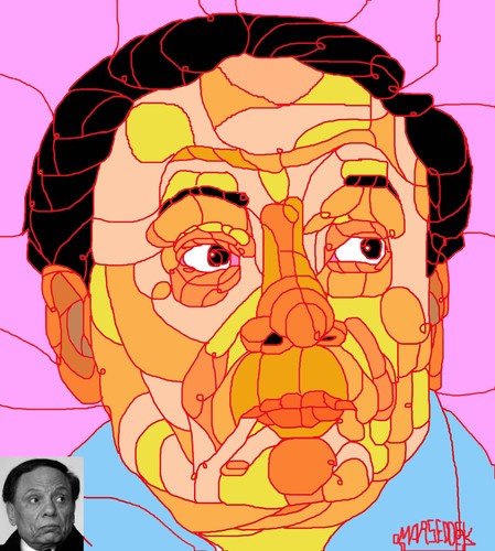 Cartoon: Adel Imam (medium) by omar seddek mostafa tagged egyptian,actor,adel,imam