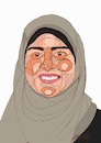 Cartoon: elham fadaly (small) by omar seddek mostafa tagged elham,fadaly