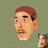 Cartoon: Hassan al-Baroudi (small) by omar seddek mostafa tagged egyptian,actor