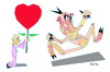 Cartoon: Love and Evil (small) by omar seddek mostafa tagged love,and,evil