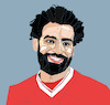 Cartoon: Mohamed Salah (small) by omar seddek mostafa tagged mohamed,salah