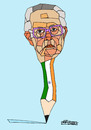 Cartoon: R. K. Laxman (small) by omar seddek mostafa tagged laxman