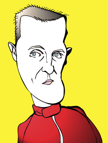 Cartoon: michael schumacher (medium) by wolfi tagged schumacher,schumi,f1,comeback,caricature,germany