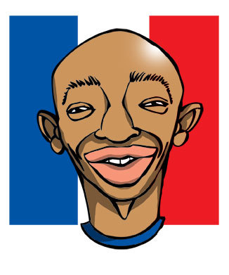 Cartoon: thiery henry (medium) by wolfi tagged football,france,wm2010,southafrica,caricature