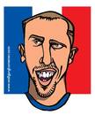 Cartoon: franck ribery (small) by wolfi tagged ribery,football,wm2010,southafrica,france,caricature