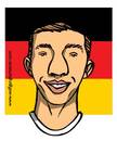 Cartoon: Lukas Podolski (small) by wolfi tagged lukas,fussball,wm,deutschland,poldi,seidler