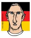 Cartoon: miroslav klose (small) by wolfi tagged germany,football,wm2010,southafrica,champion