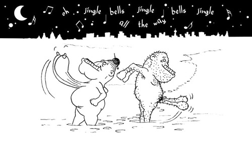 Cartoon: Frohes Fest (medium) by cosmo9 tagged jingle,bells,weihnachten,feiern