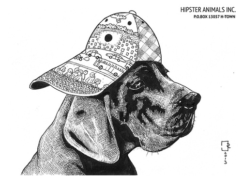 Cartoon: hipster animals 3 (medium) by cosmo9 tagged hipster,animal