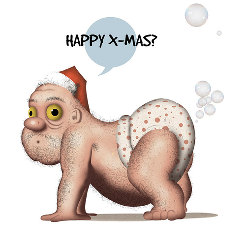 Cartoon: Santa 2014 2 (medium) by cosmo9 tagged santa,christmas,mas,weihnachten,weihnachtsmann