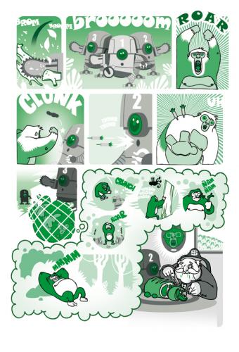 Cartoon: King Bongo Page 1 at Stripolis (medium) by Aleix tagged aleix,gordo,stripolis,comic,king,bongo