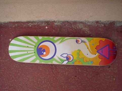 Cartoon: Skate Deck (medium) by Aleix tagged aleix,gordo,hostau,posca,tabla,custom,deck,skate,spray