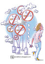 Cartoon: smoke (small) by serralheiro tagged warning,dangerous,no,smoke,cigar,keep,walk
