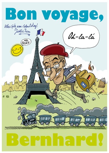 Cartoon: Bon boyage! (medium) by jrcheca tagged travel,paris,boyage,eiffel
