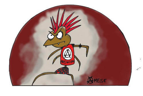 Cartoon: A-Meise (medium) by timfuzius tagged ameise,anarchie,anarchy,punk