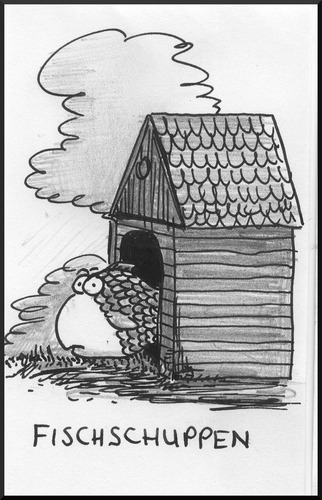 Cartoon: Fischschuppen (medium) by timfuzius tagged fisch,schuppen