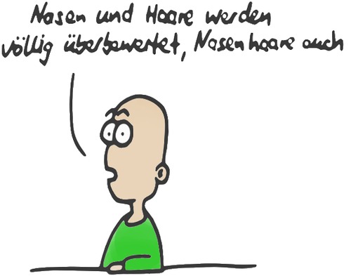 Cartoon: Nasenhaare... (medium) by timfuzius tagged feststellung,nasenhaare,haare,nase