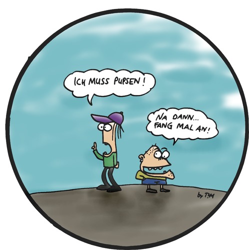 Cartoon: Pupsen (medium) by timfuzius tagged flatulenz,pupsen,furz,furzen,darmwind,pups