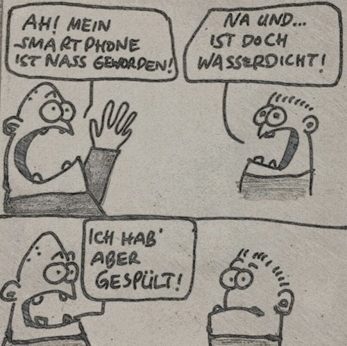 Cartoon: wasserdicht (medium) by timfuzius tagged smartphone,phone