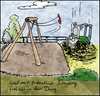 Cartoon: Schaukelei (small) by timfuzius tagged schaukel,swing,mist,dung,fallen,dreck,haufen
