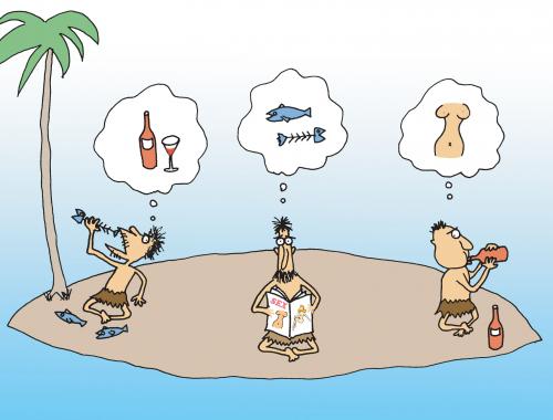 Cartoon: no title (medium) by joruju piroshiki tagged desert,island