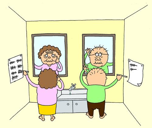 Cartoon: no title (medium) by joruju piroshiki tagged hair,wrinkle,man,woman