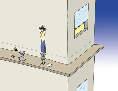 Cartoon: suicide (medium) by joruju piroshiki tagged suicide,mouse,building,suicide,mouse,building
