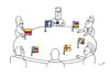 Cartoon: Facebook (small) by joruju piroshiki tagged facebook,ipone,smartphone,conference,frag,the,united,nations