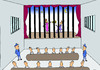 Cartoon: the theater in prison (small) by joruju piroshiki tagged prison,theater