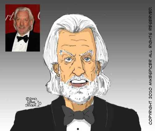 Cartoon: Donald Sutherland- Actor (medium) by Mike Spicer tagged mike,spicer,caricature,cartoon,cartoonist,illustrator,avatar,colur,profile,pic