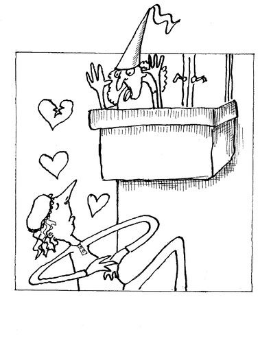 Cartoon: Romeo and Juliet (medium) by Kerina Strevens tagged humour,fun,hearts,romance,love,juliet,romeo