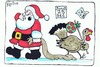 Cartoon: Christmas turkey (small) by Kerina Strevens tagged christmas turkey santa holiday leave depart fear