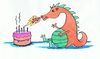 Cartoon: Do It Yourself! (small) by Kerina Strevens tagged birthday dragon cake flame fire humour fun laugh