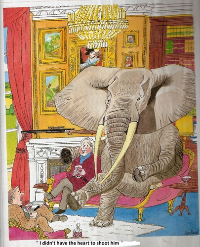 Cartoon: Elephant on the sofa (medium) by Ken tagged elephant