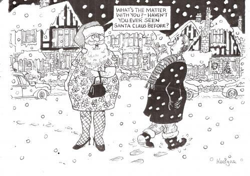 Santa in dress Santa in dress