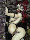 Cartoon: Feeling Blah (small) by Milton tagged stripper,woman,portrait,burlesque,dancer,depression