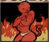 Cartoon: Love in Hell (small) by Milton tagged devil,girl,devilgirl,demon,hell,love,woman,tattoo
