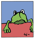 Cartoon: Froggie (small) by ringer tagged frog animal nature