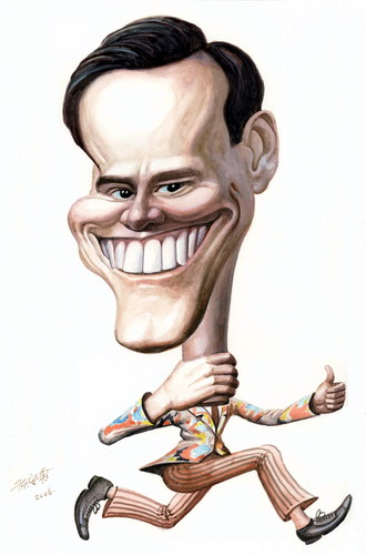 Cartoon: Jim Carrey (medium) by an yong chen tagged 201015