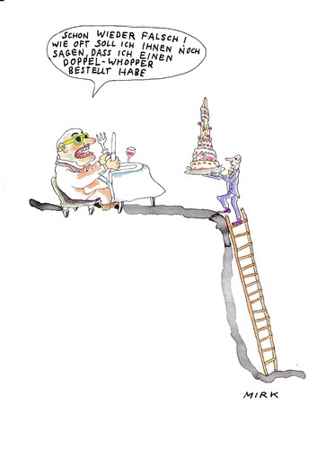 Cartoon: Doppel-Whopper (medium) by MIRK tagged satire