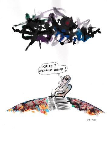 Cartoon: welche Krise ? (medium) by MIRK tagged satire