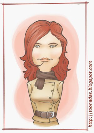 Cartoon: Anna Chapman (medium) by Freelah tagged anna,chapman