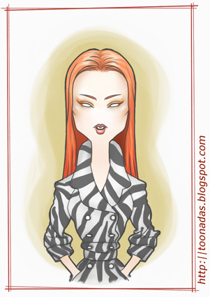 Cartoon: Coco Rocha (medium) by Freelah tagged coco,rocha