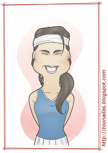 Cartoon: Gabriela Sabatini (medium) by Freelah tagged gabriela,sabatini