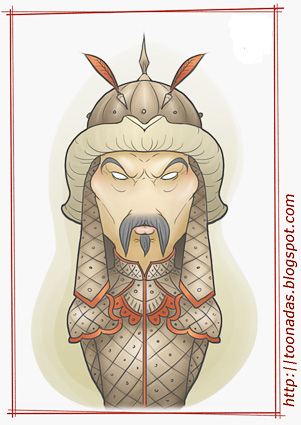 Cartoon: Gengis Khan (medium) by Freelah tagged gengis,khan