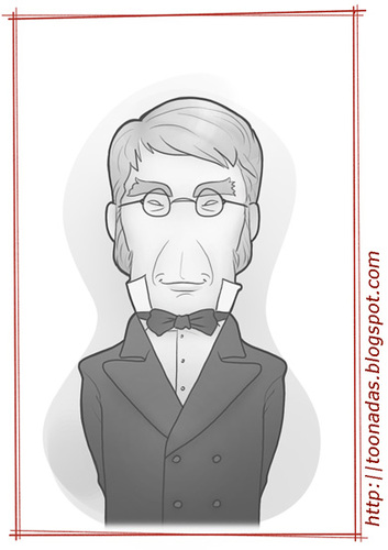 Cartoon: George Biddell Airy (medium) by Freelah tagged george,biddell,airy,astronomy