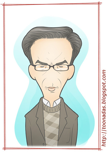 Cartoon: Ismail Kadare (medium) by Freelah tagged ismail,kadare