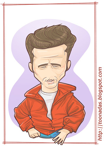 Cartoon: James Dean Rebel Without a Cause (medium) by Freelah tagged james,dean