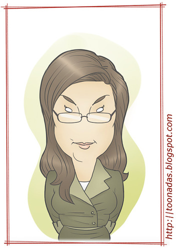 Cartoon: Jo Frost (medium) by Freelah tagged frost,jo,supernanny